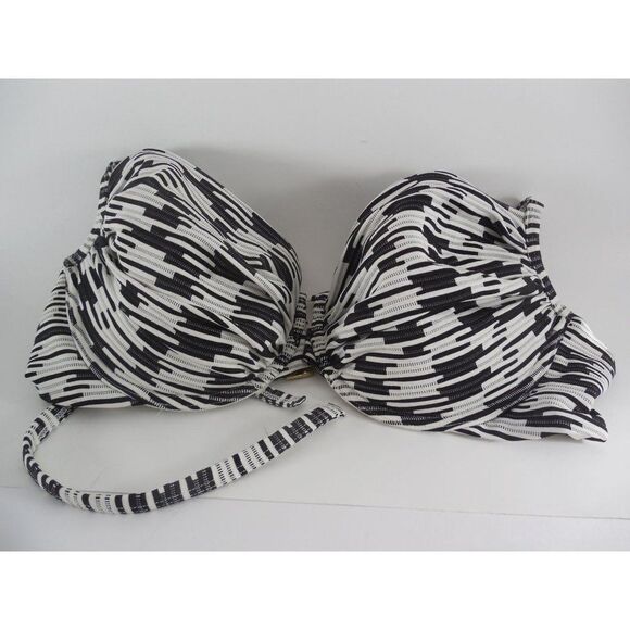Victoria's Secret Swim Top Women Sz 36 DD‎ Padded Black White Travel - Picture 1 of 5